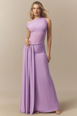 MISHA Sisal One-Shoulder Twist Mesh Maxi Dress | Anthropologie (US)