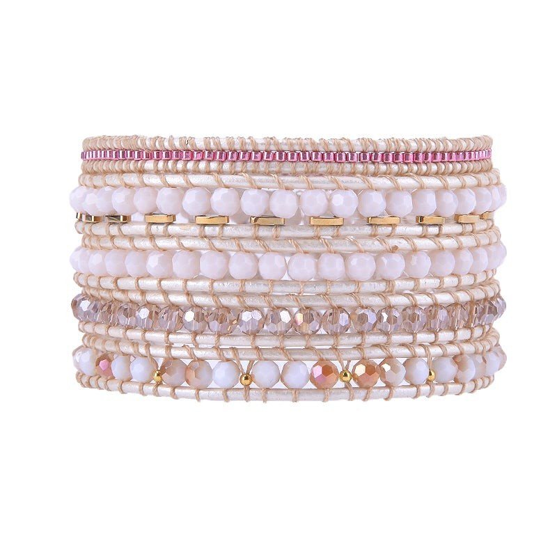 Crystals with Rose Gold Accents on Ivory | Victoria Emerson