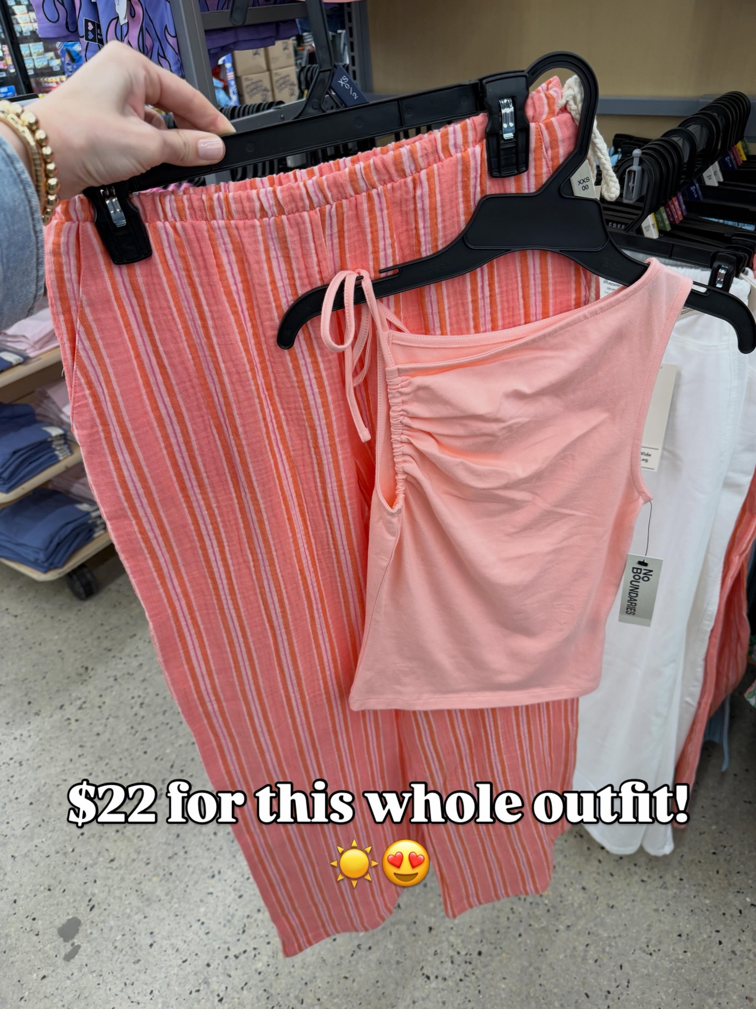Gauze beach pants at Walmart, fit is tts