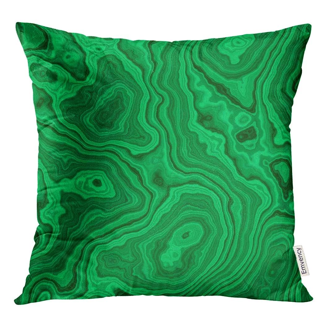 STOAG Green Pattern Malachite Abstract Closeup Continuous Detailed Flagstone Gem Geology Throw Pi... | Walmart (US)