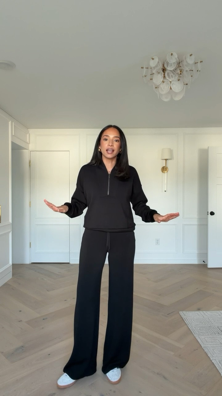 Use code NENAXSPANX for 15% OFF your first order! The most comfortable, lightweight and buttery soft material! Wearing size S half zip and size S tall wide leg pants 

work from home outfit, airport outfit, travel outfit, errands outfit, casual outfit, mom outfit, postpartum outfit, loungewear

#LTKTravel #LTKSeasonal