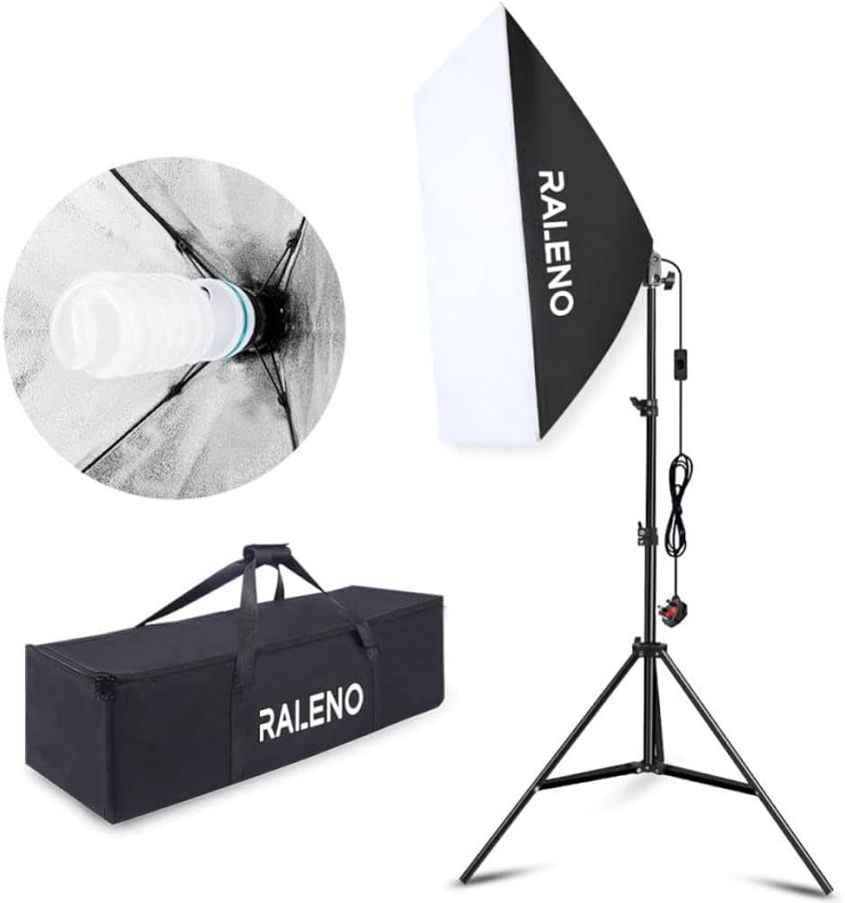 RALENO Softbox Photography Lighting, Soft light for Studio, Portrait Photography and YouTube Vide... | Amazon (UK)