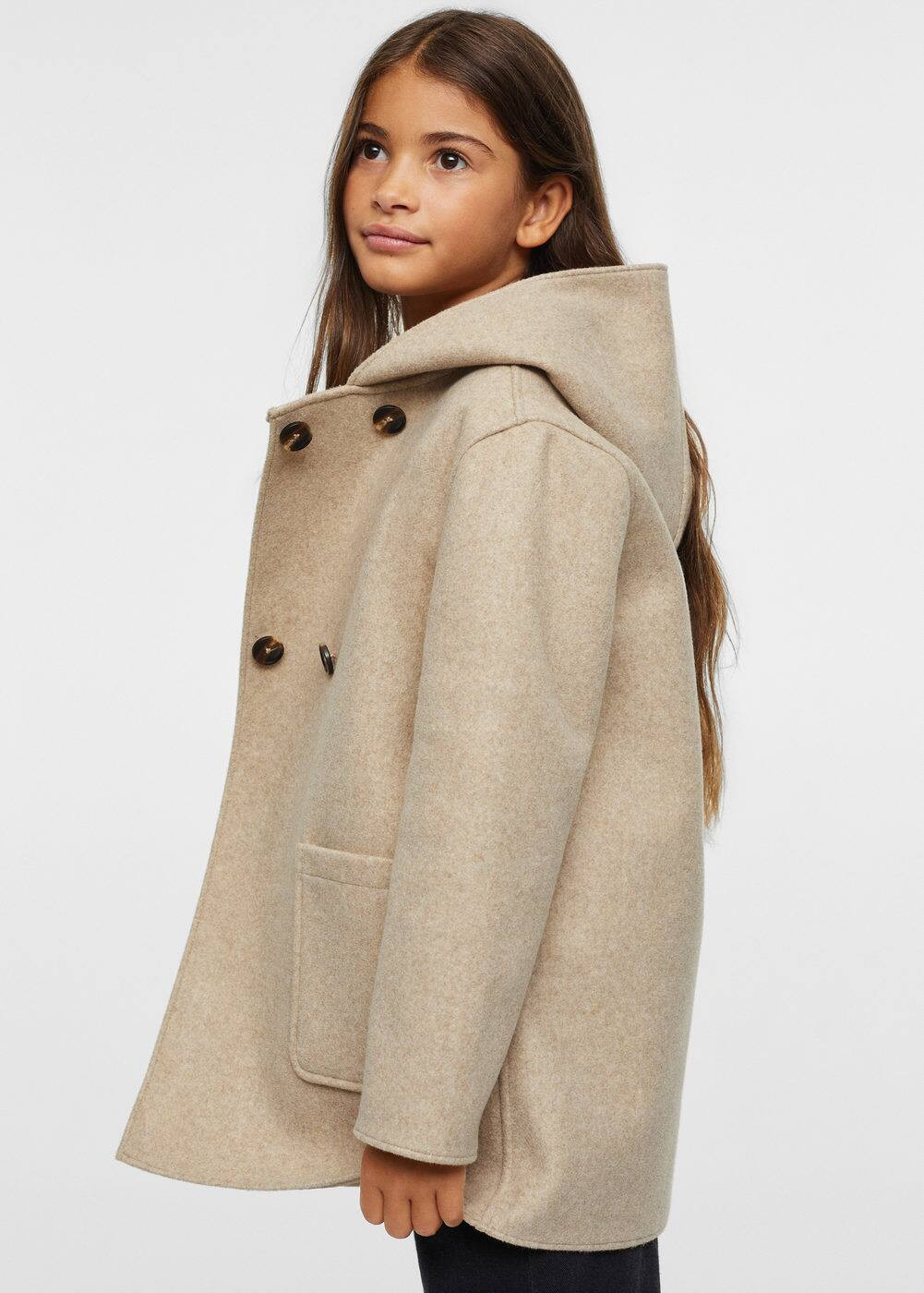 Double-breasted coat -  Girls | Mango Kids USA | MANGO (US)