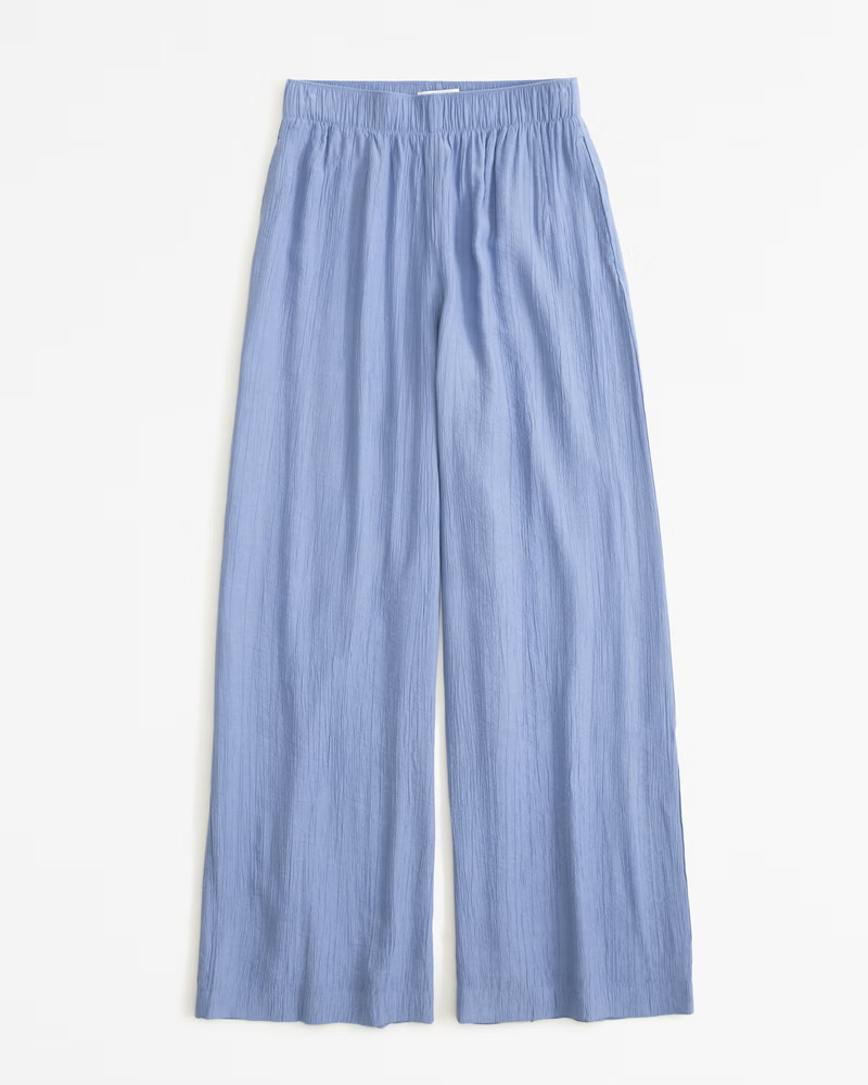 Women's Crinkle Textured Pull-On Pant | Women's Bottoms | Abercrombie.com | Abercrombie & Fitch (US)