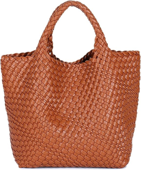 Fashion Woven Bag Shopper Bag Travel Handbags and Purses Women Tote Bag Large Capacity Shoulder B... | Amazon (US)