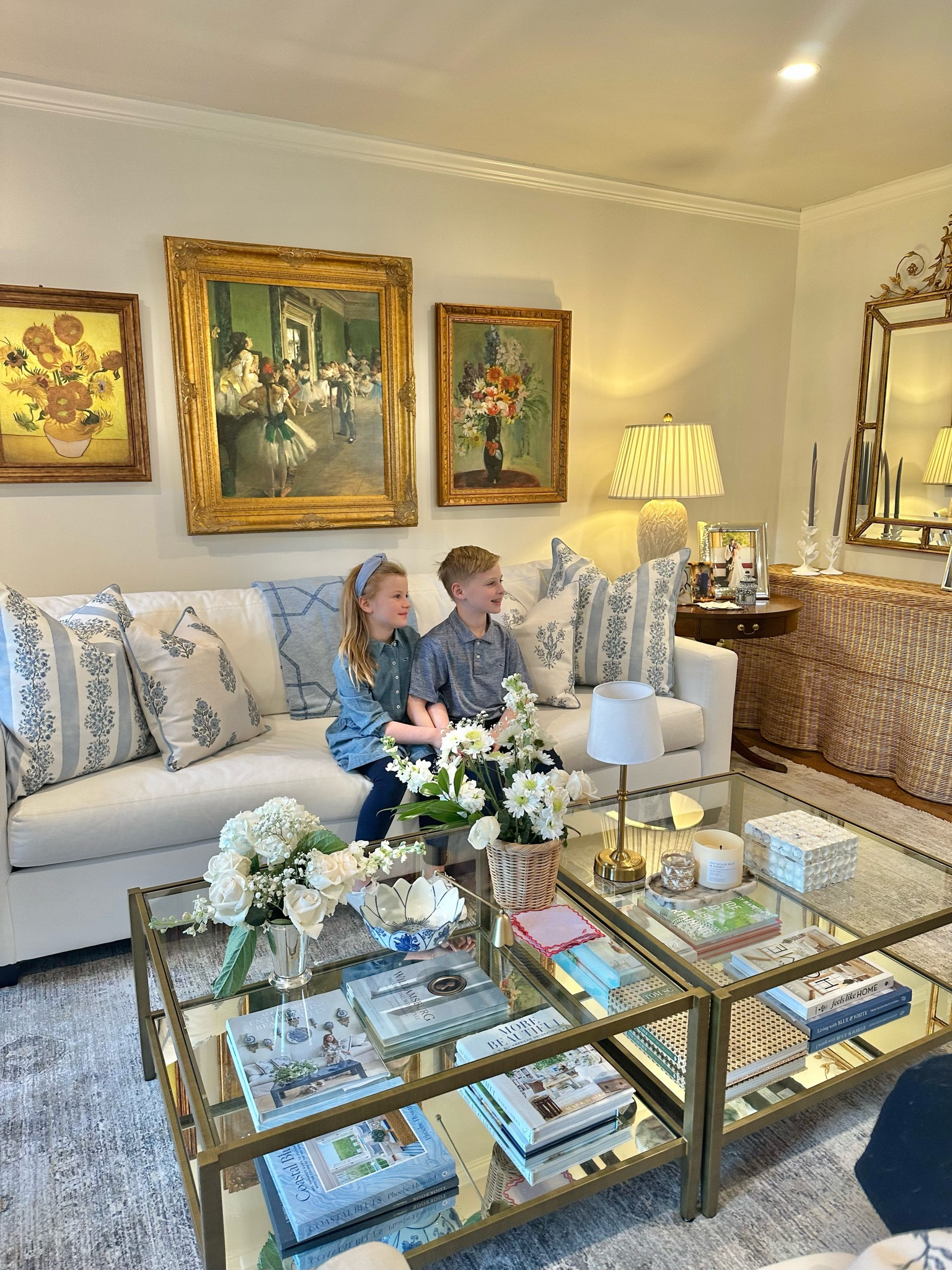 Grandmillennial living room, coffee table, rattan 

#LTKHome