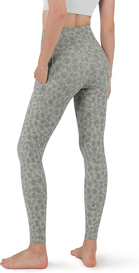 ODODOS High Waist Yoga Pants for Women with Pockets, Tummy Control Running Sports Workout Yoga Le... | Amazon (US)