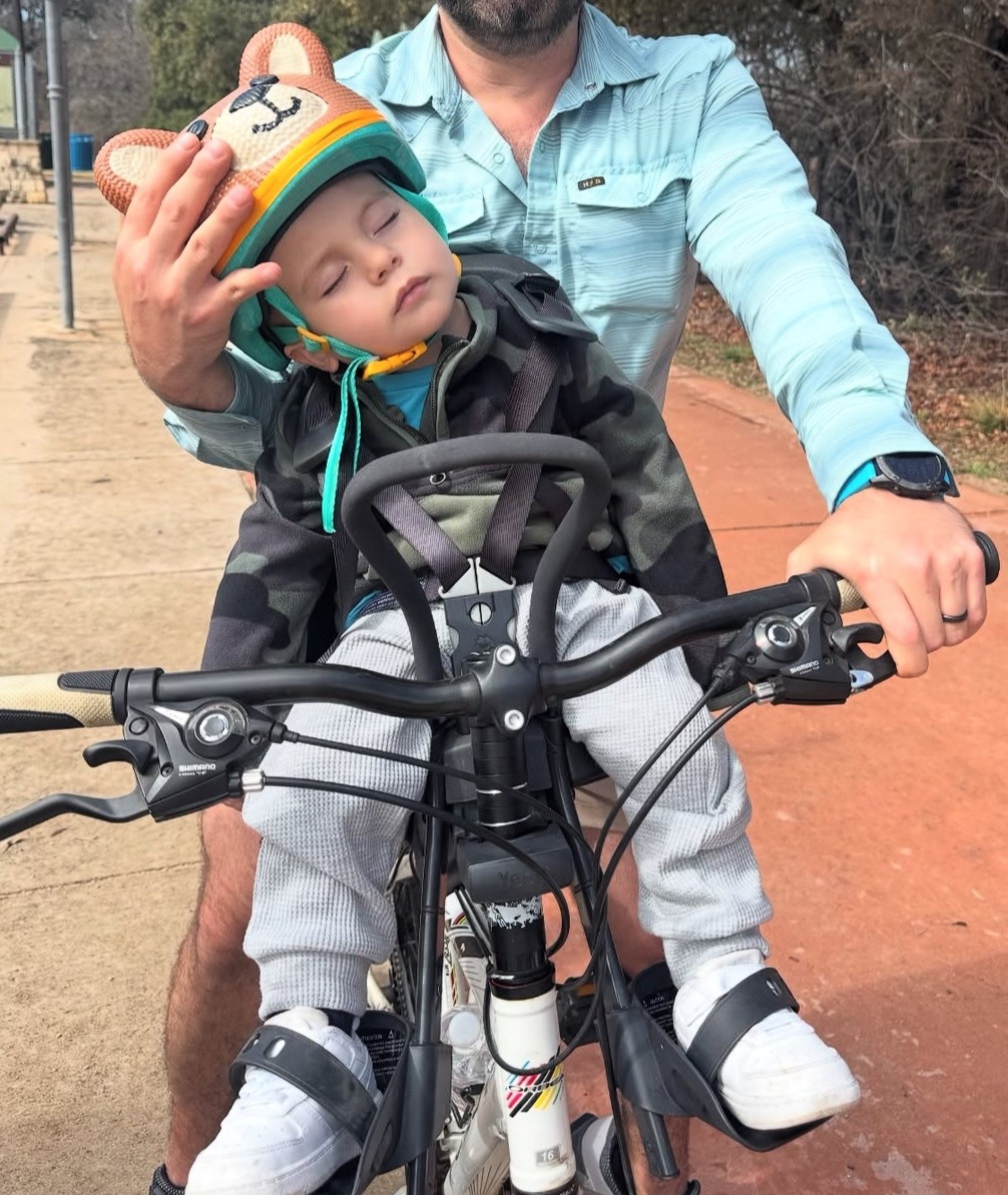 We love this bike seat.  We did plenty of research to make sure we could ride safely and comfortably with him and he absolutely loves it, it’s so comfortable he fell to sleep last time 😆

#LTKKids #LTKFamily #LTKActive