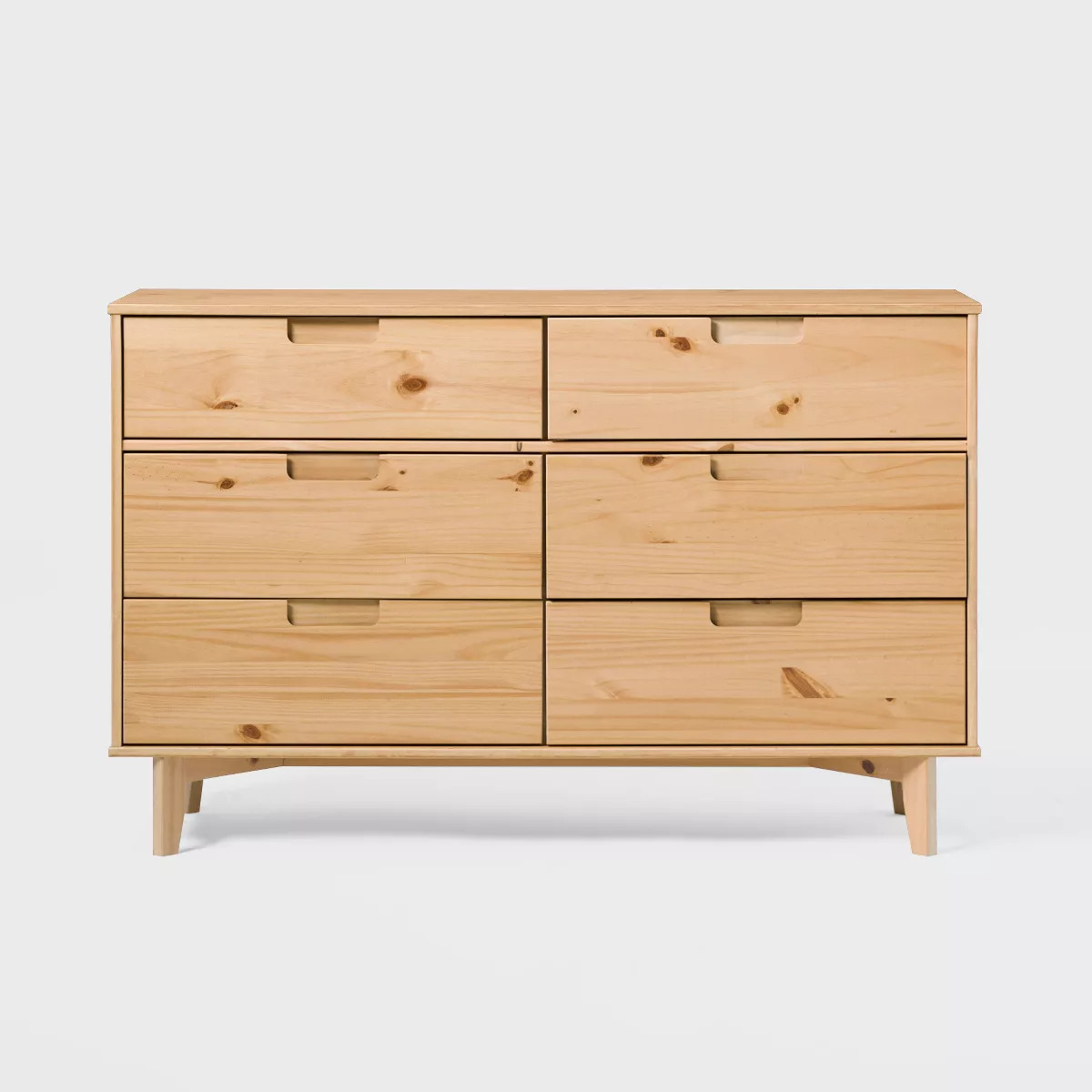 Mid-Century Modern Groove Wood 6 Drawer Dresser - Saracina Home | Target