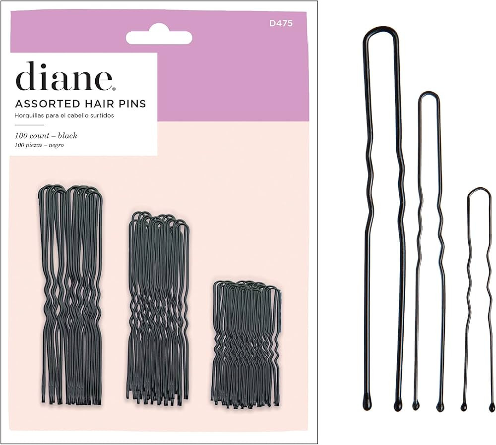 Diane Hair Pins for Women Bulk Pack of 100 Assorted Sizes Jumbo 3, Large 2.5, Medium / Small 1.75... | Amazon (US)