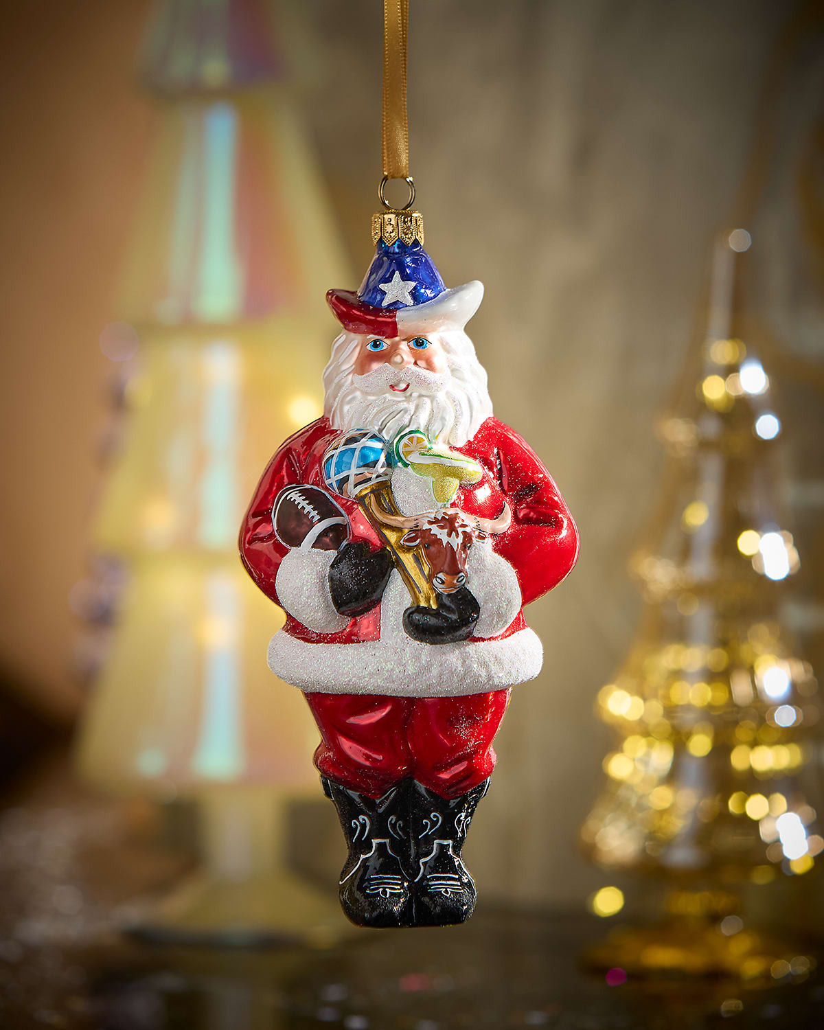 Dallas Santa Christmas Ornament | Horchow