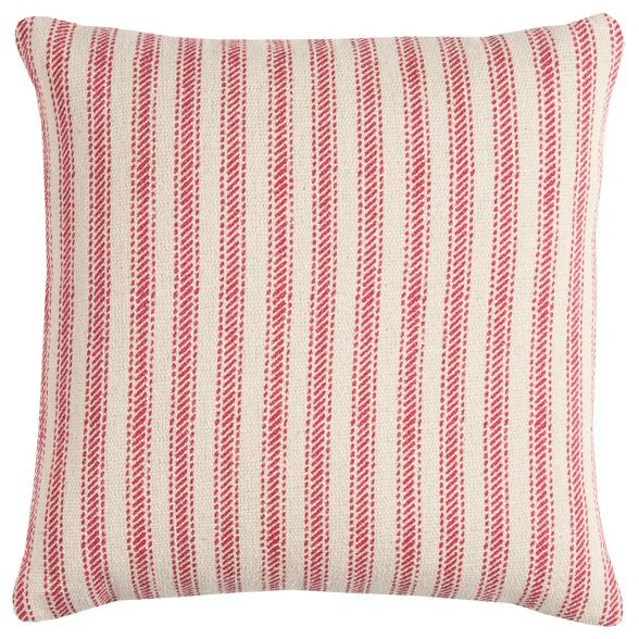 20"x20" Oversize Ticking Striped Square Throw Pillow - Rizzy Home | Target