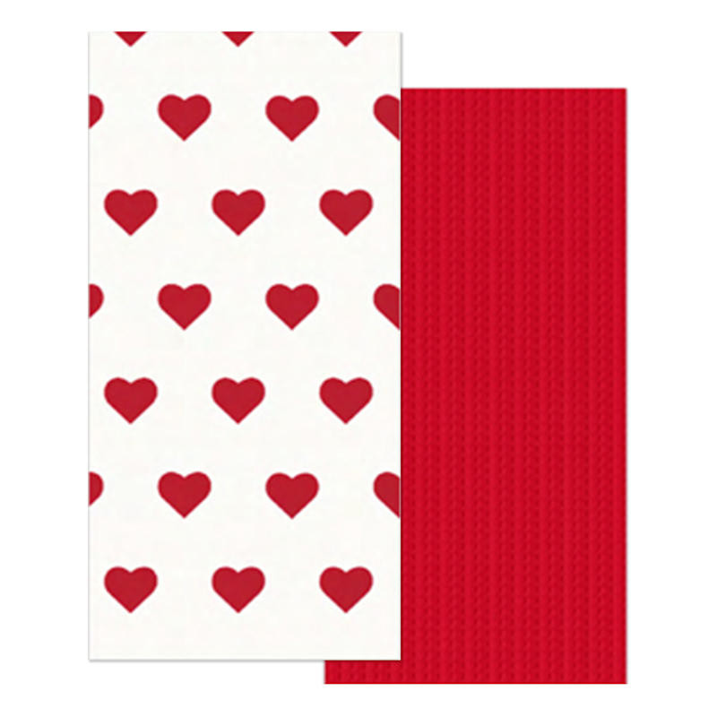 Set of 2 Tossed Heart Kitchen Towels | At Home