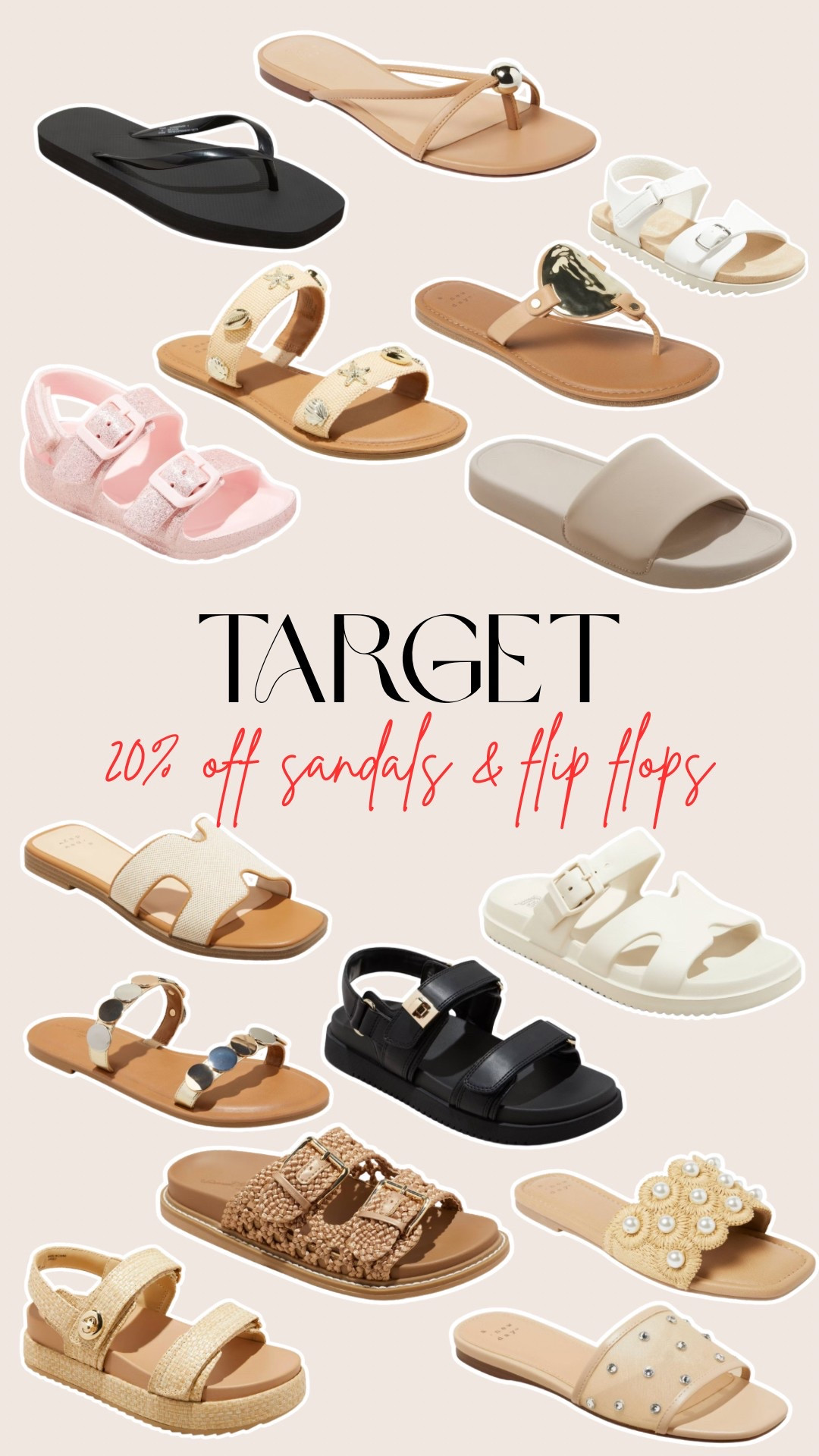 Shop sandals & flip flops at Target now! Most are 20% off & have many color options 😍

#LTKFindsUnder50 #LTKKids #LTKShoeCrush