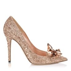 Rose Gold Crystal Covered Pointy Toe Pumps | Jimmy Choo (US)