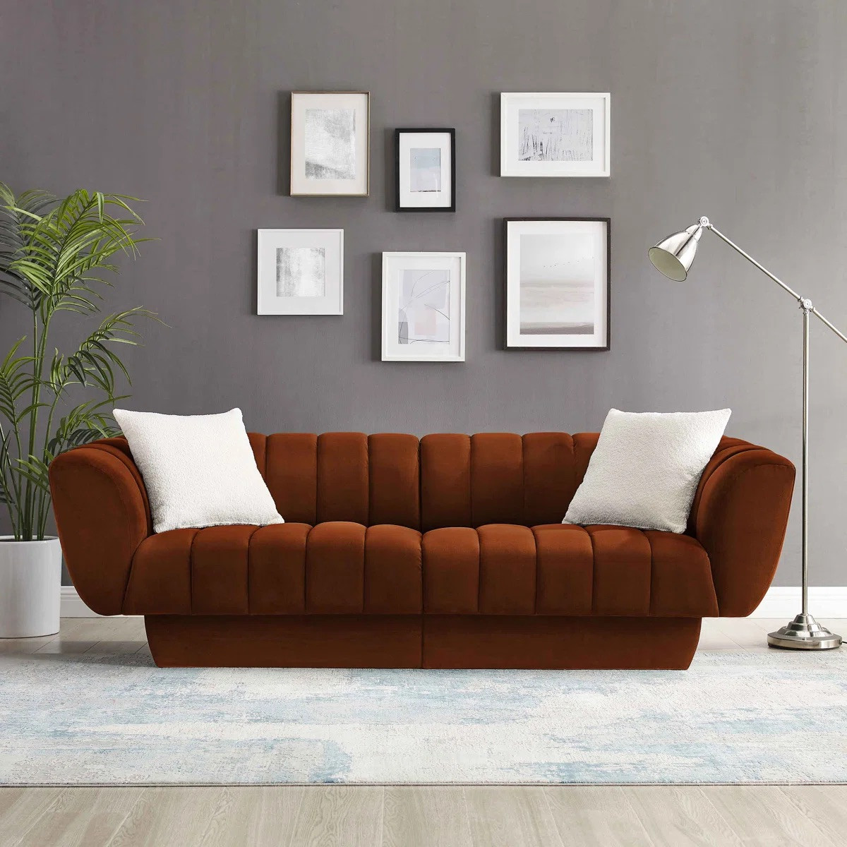 Rust orange velvet modern Wayfair couch 


#LTKSaleAlert #LTKHome