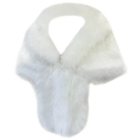 HIGH QUALITY!Women Faux Fur Wraps Shawls Wedding Winter Fur Stoles Bridal Fur Shrug Evening Party Ca | Walmart (US)