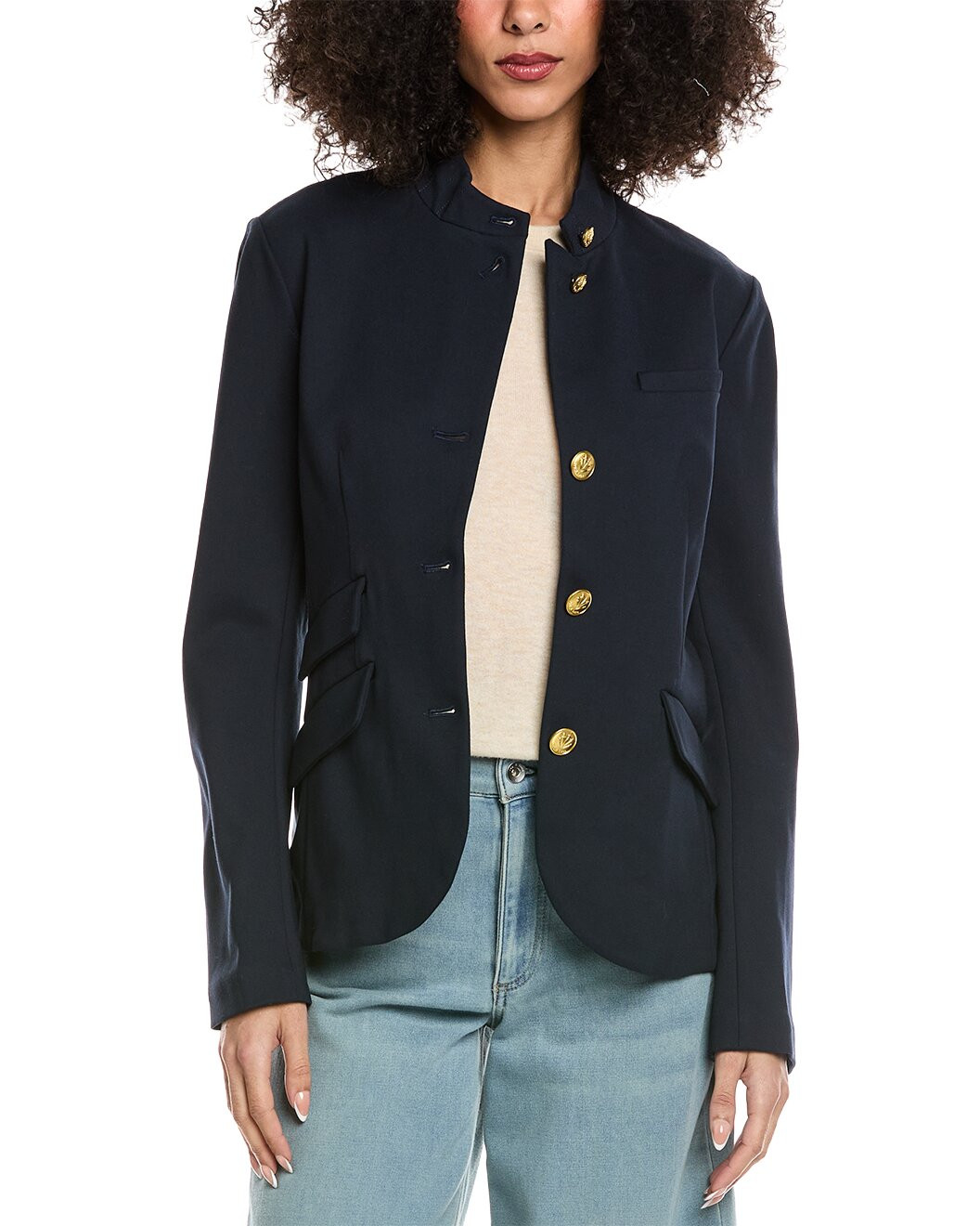 Slade Ponte Blazer | Gilt & Gilt City