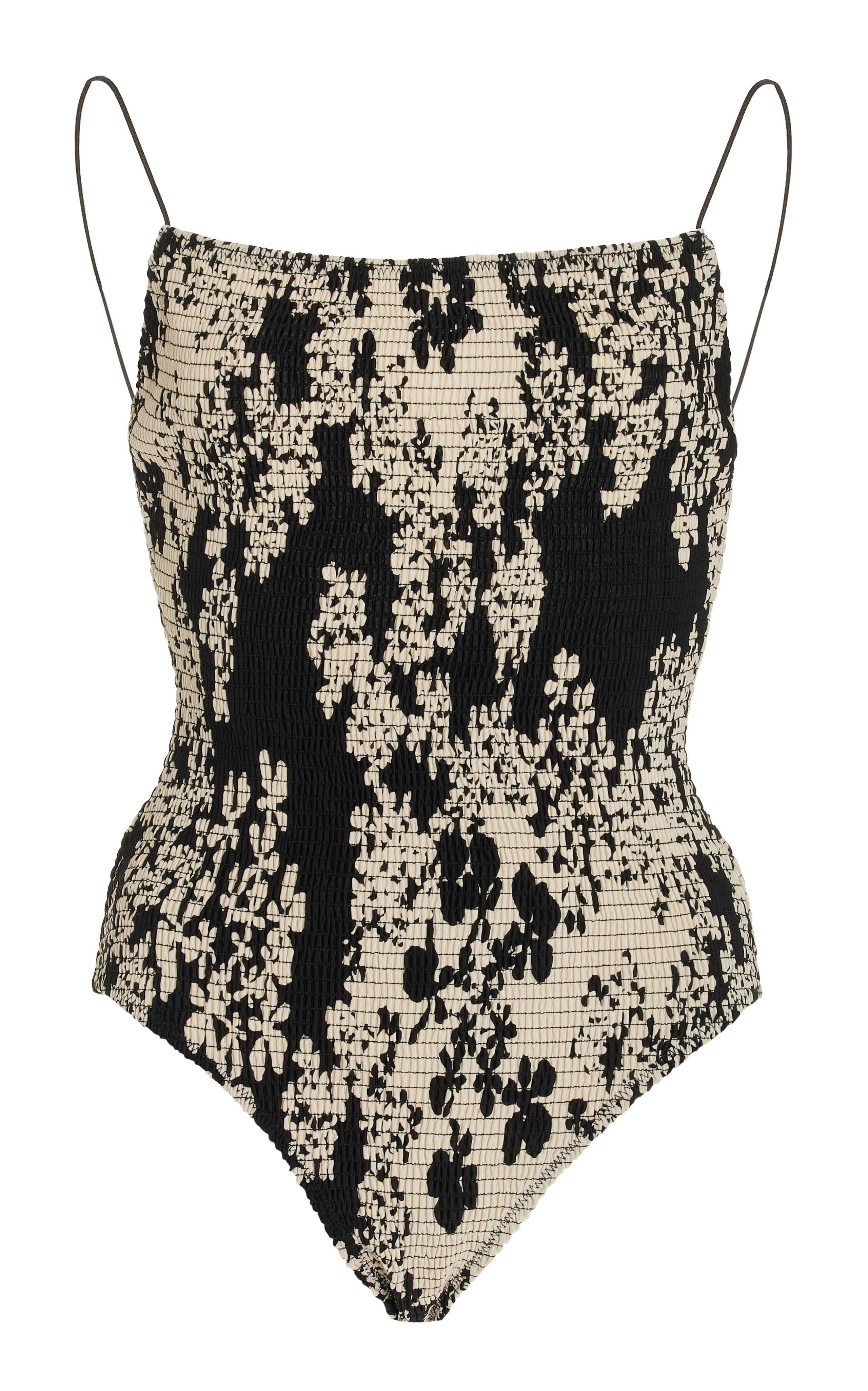 Floral-Printed Smocked Swimsuit | Moda Operandi (Global)