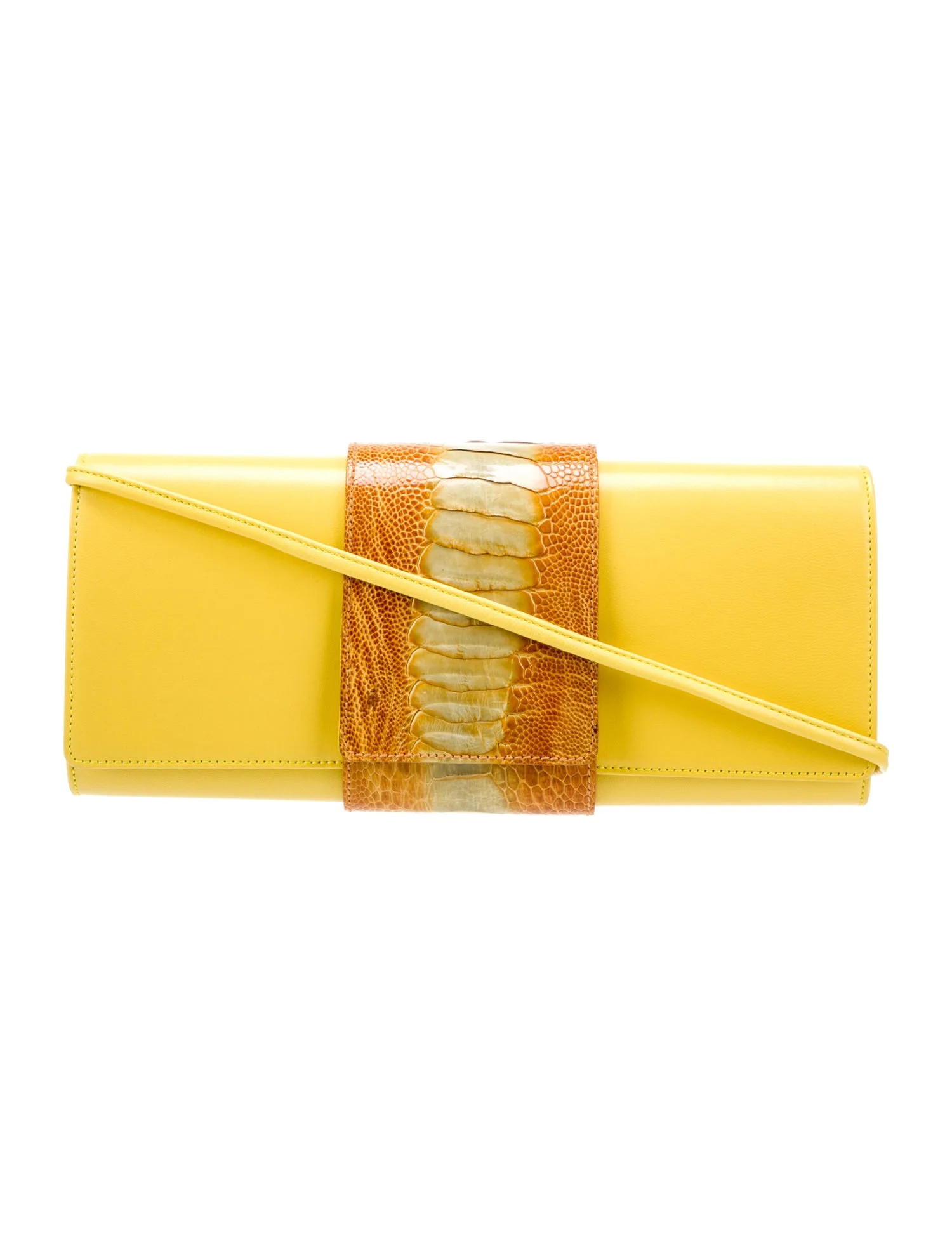 Wide Leather Clutch Bag | The RealReal