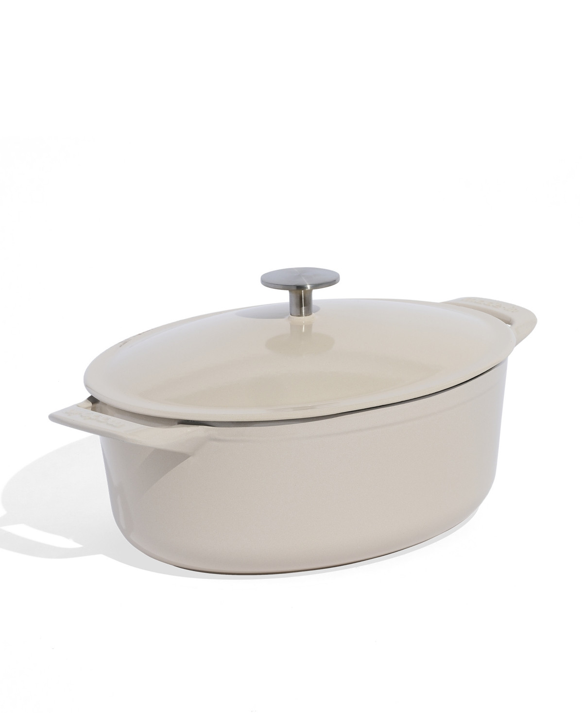 Made In Enameled Cast Iron 7.5-Quarts Oval Dutch Oven with Lid - Antique White | Macy's