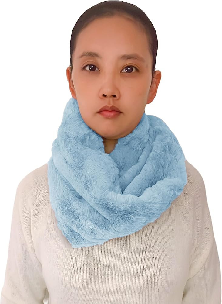 Lina & Lily Solid Color Faux Fur Women's Infinity Scarf Winter Neck Warmer Snood | Amazon (US)
