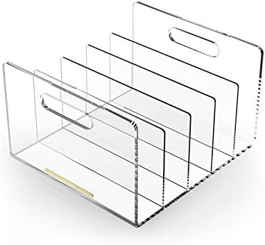 EXPUTRAN Acrylic File Sorter, Desktop File Collator Office File Organizer, Clear 11.4" x 6.7" x 1... | Amazon (US)