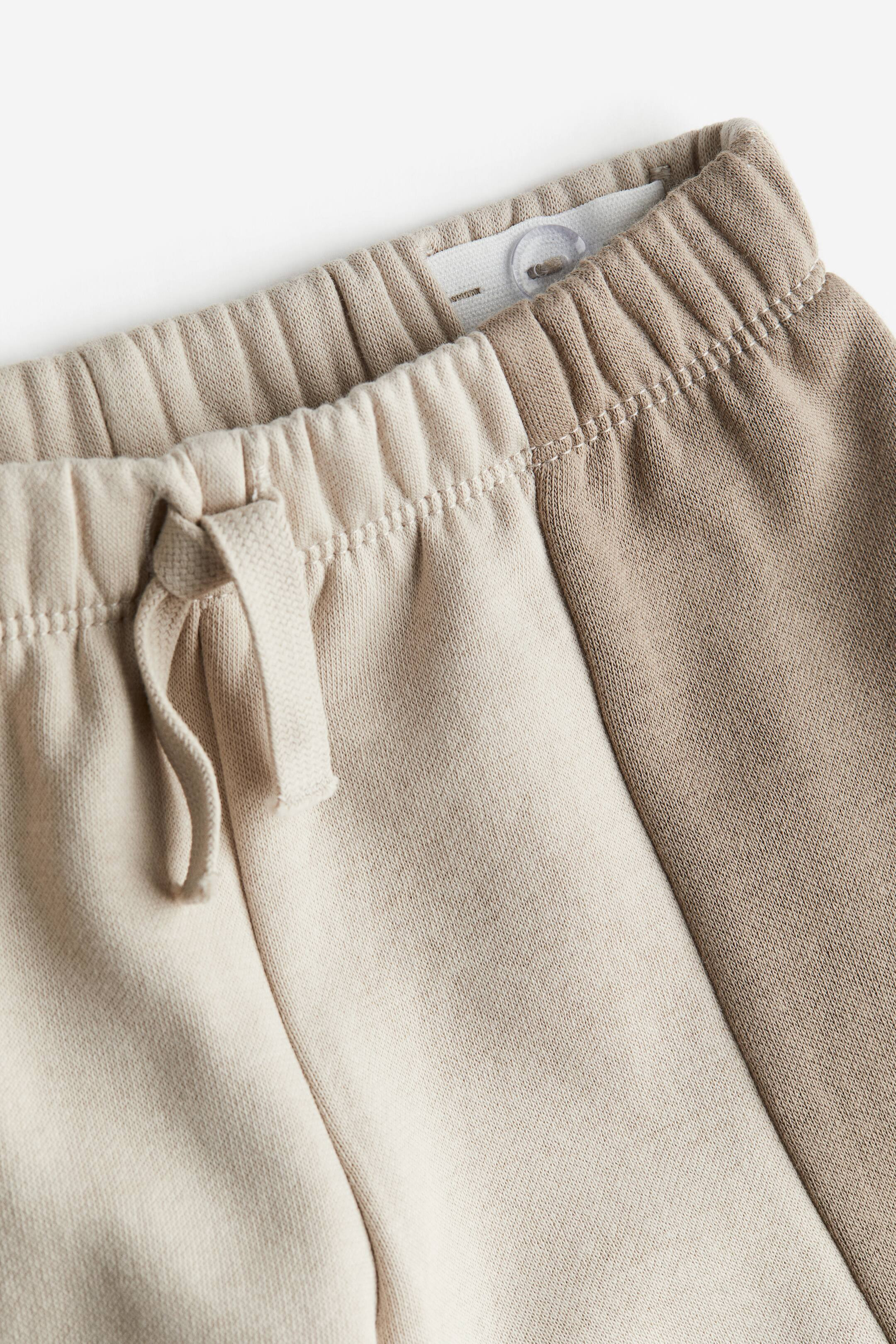 Joggers - Regular waist - Long - Light beige/color-block - Kids | H&M US | H&M (US + CA)