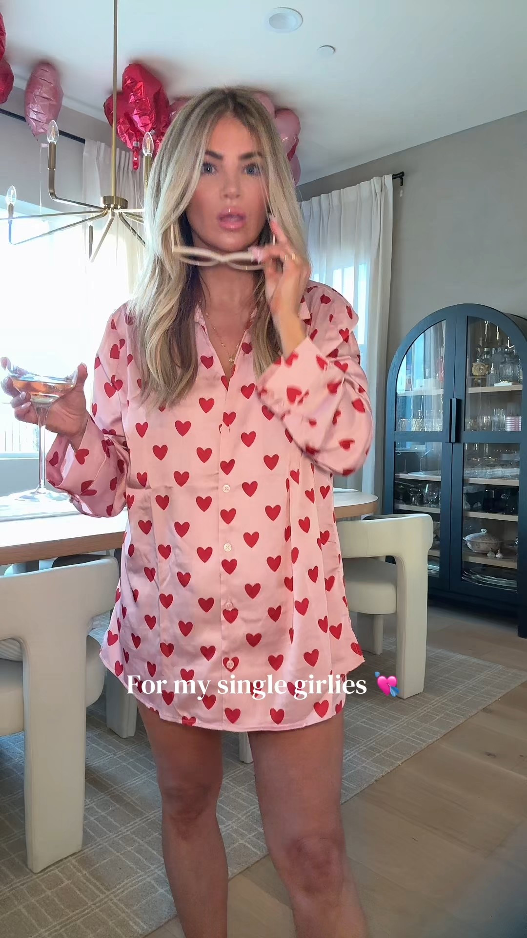 The cutest silky heart pjs I gave all my girls from @showmeyourmumu I’m 5’5” wearing a size medium 
I usually wear a small in their long pjs 


#LTKValentine #LTKgrwm #LTKmorningroutine