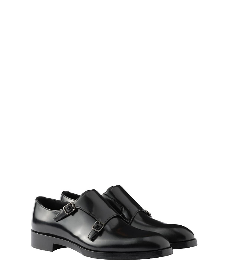 Prada Men's Brushed Leather Double Monk Strap Shoes | Bloomingdale's (US)