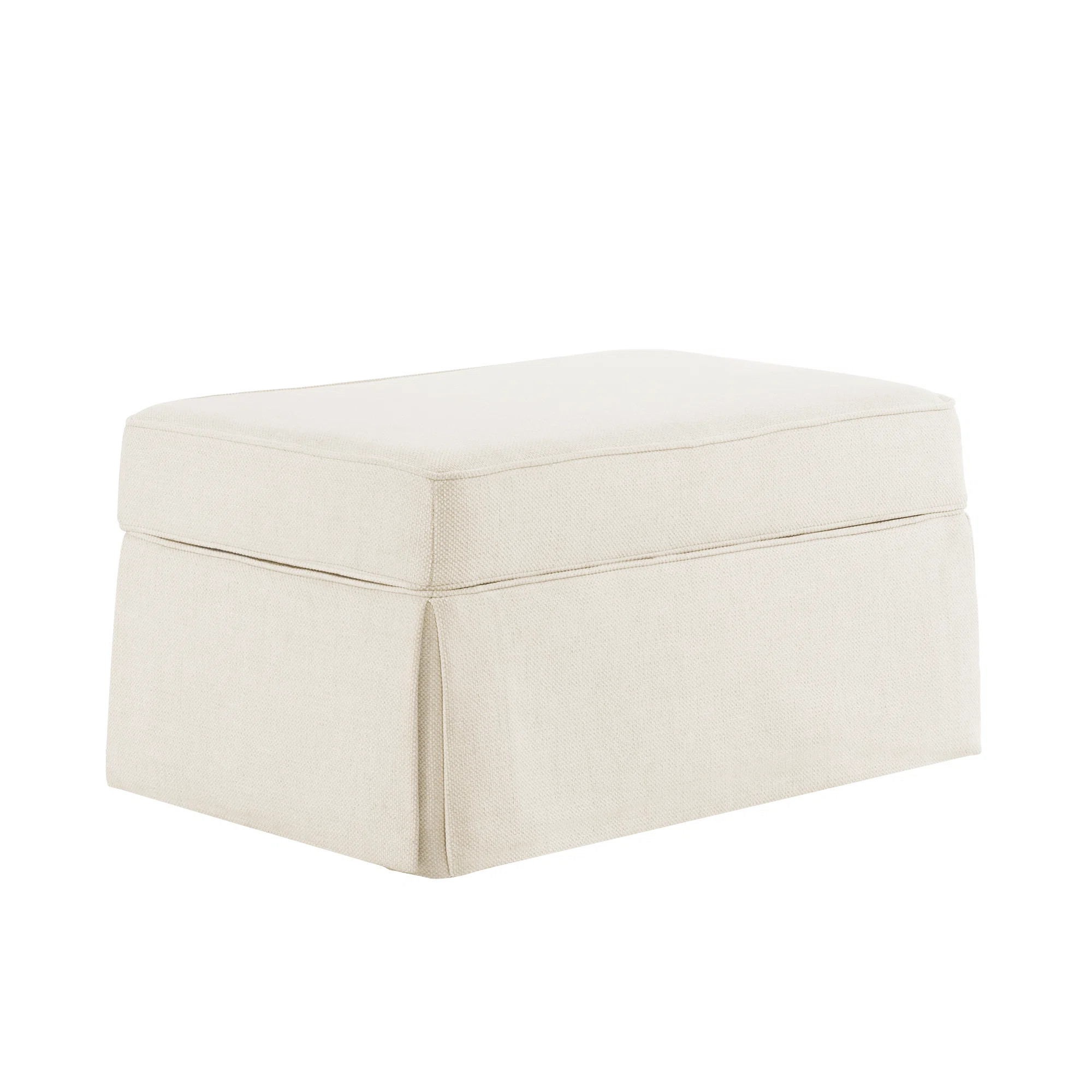 30.3'' W Skirted Upholstered Storage Ottoman | Wayfair North America