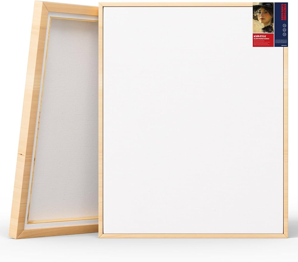 HANSILK Framed Canvas Wall Art - Mother's Day Gifts, 16x20 Inch Blank Canvas with Wood Frame | DI... | Amazon (US)