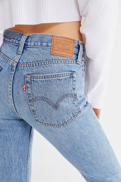 Levi's Wedgie High-Rise Jean - Shut Up - Blue 24 at Urban Outfitters | Urban Outfitters (US and RoW)