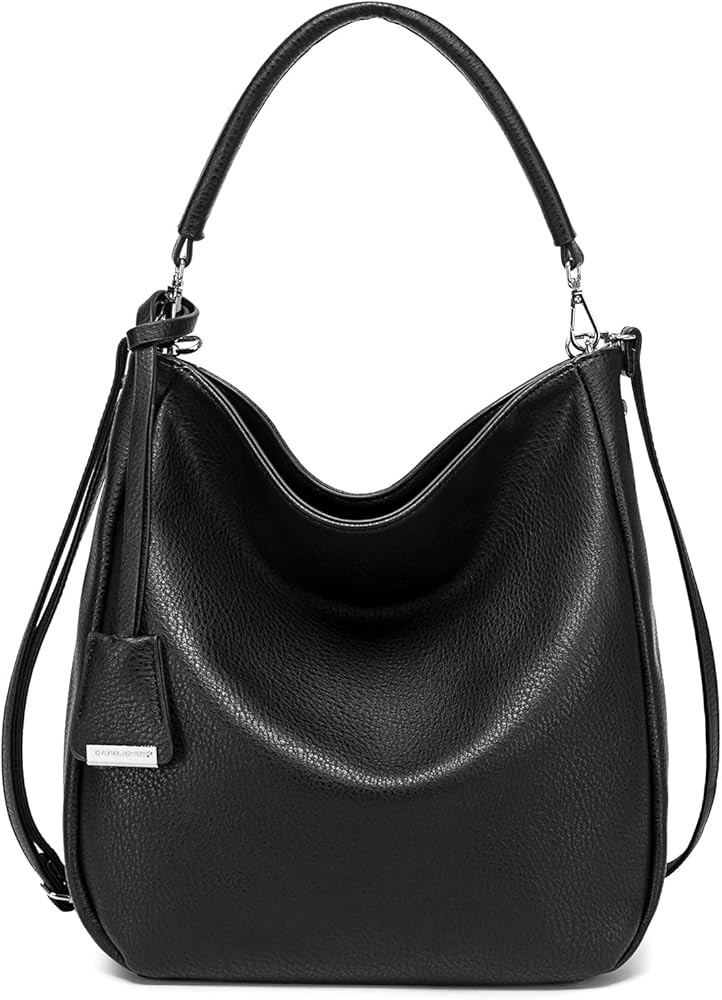 DAVIDJONES Women's Soft Faux Leather Hobo Bags Tote Handbags Medium Crossbody Purses Shoulder Bag... | Amazon (US)
