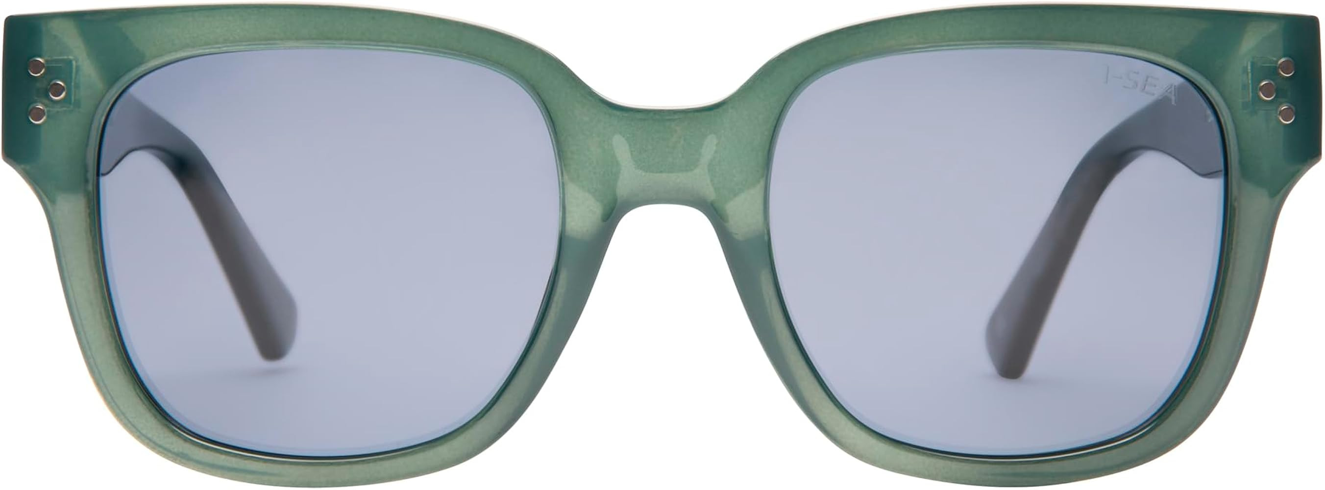 I-SEA Indigo Aviator Rectangle Round Sunglasses, Polarized, 100% UV Protection, Square Oversized ... | Amazon (US)