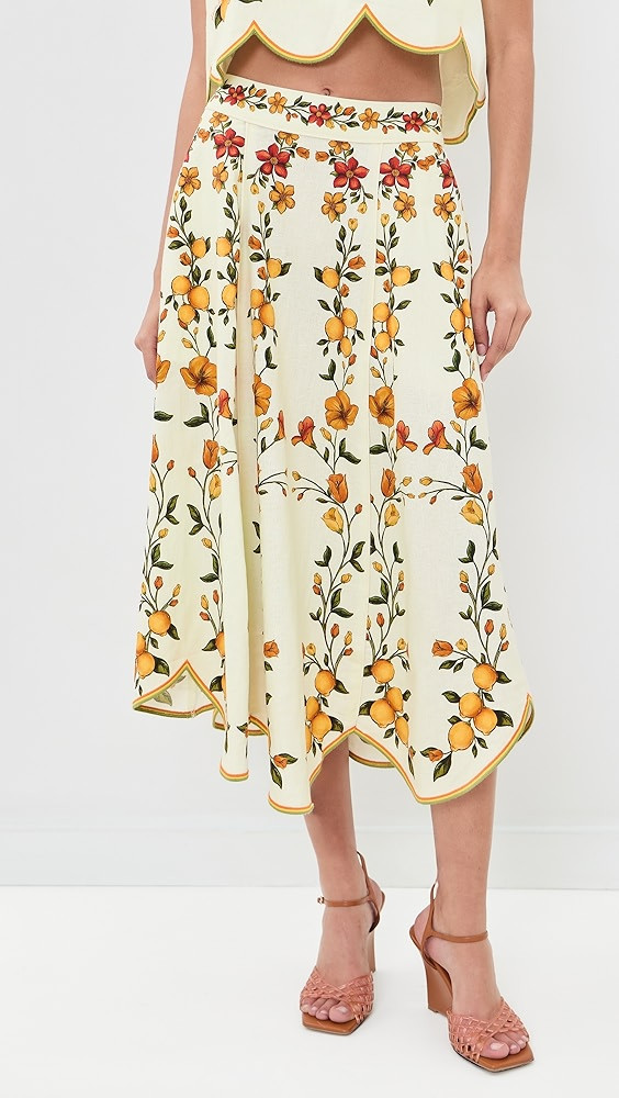 Scalloped Midi Skirt | Shopbop