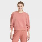 Women's French Terry Acid Wash Crewneck Pullover - JoyLab™ | Target