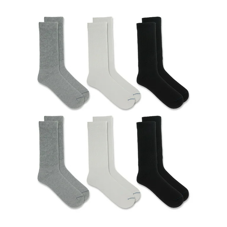 Dr. Scholl's Men's Diabetes and Circulatory Crew Socks, 6 Pack | Walmart (US)
