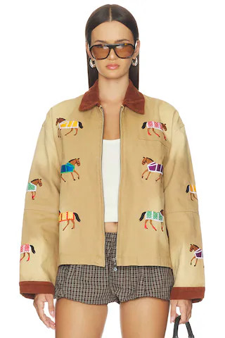 Lariat Horse Embroidered Work Jacket
                    
                    Found | Revolve Clothing (Global)