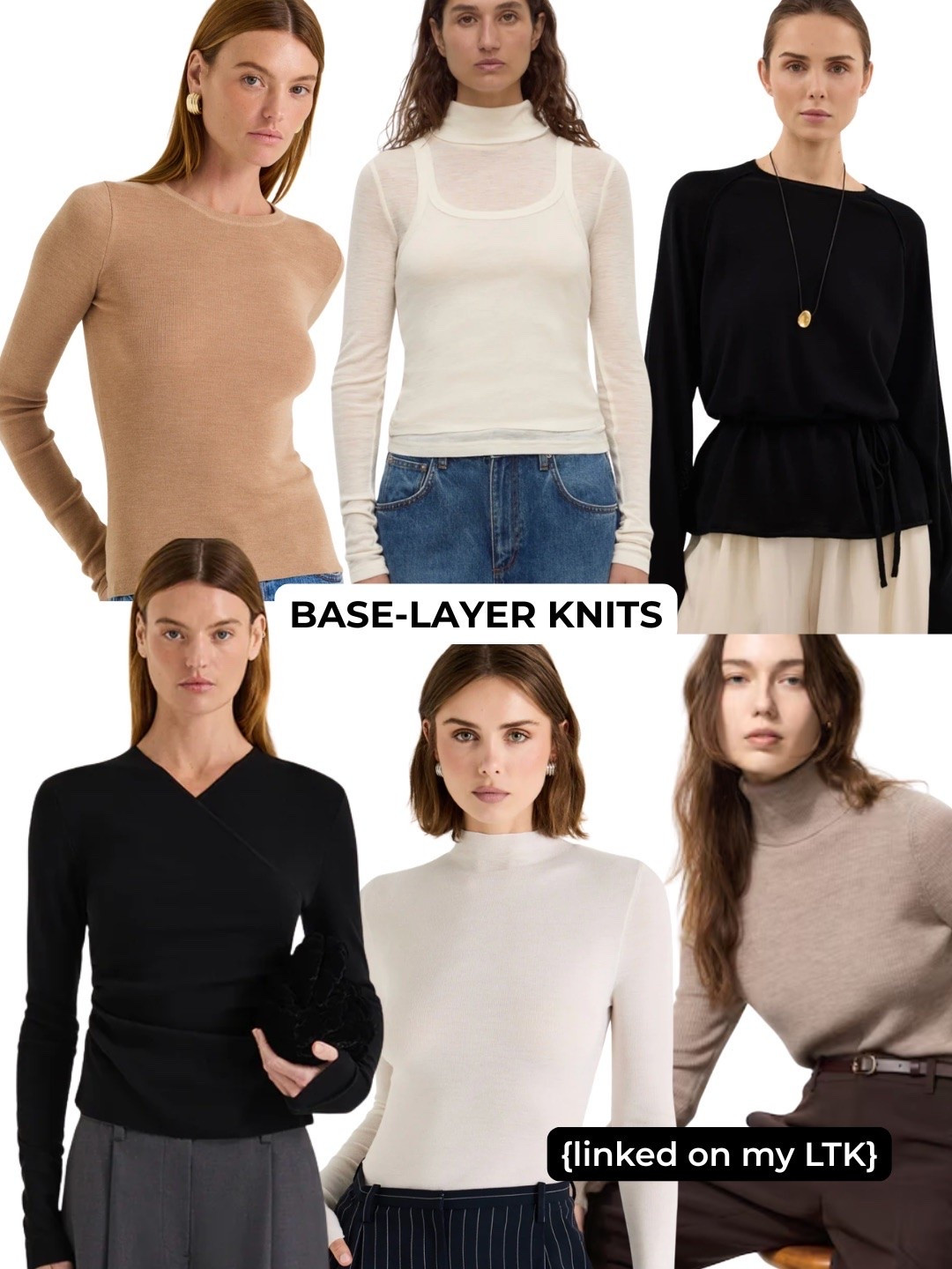 The MVPs (most valuable players) are my thin base layer knits in 100% merino or cashmere. Here are some of my current faves. 

I’ll typically wear size L or 14 in these.

More in depth info on my Substack

#LTKaustralia #LTKwinter #LTKtravel