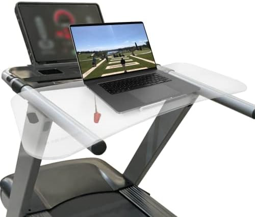 Marabuut Clear Acrylic Treadmill Laptop Computer Desk Attachment Tray Secure Stand Up Desk Workst... | Amazon (US)