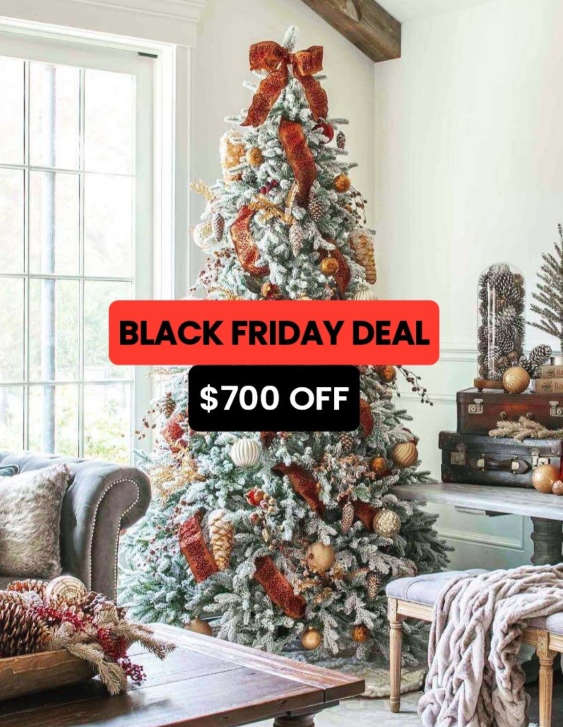 BLACK FRIDAY DEAL! $700 OFF!! Gorgeous 12' Queen Flock Artificial Christmas Tree w/1700 Warm White LED Lights. ❣️ Code: BF15 for +15% Off ✨

#LTKSaleAlert #LTKCyberWeek #LTKHoliday