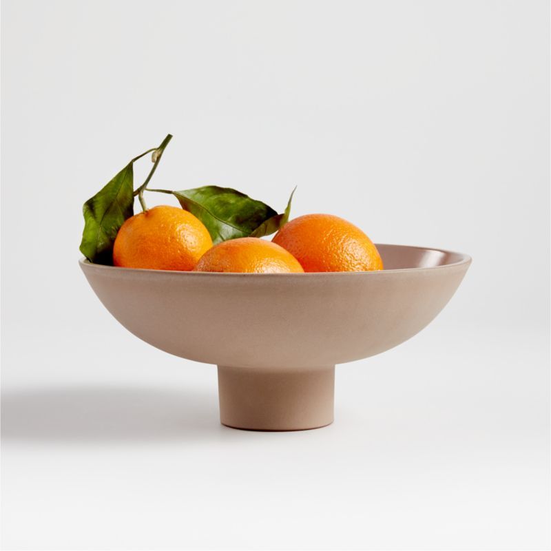 Craft Shop Clay Footed Bowl | Crate and Barrel | Crate & Barrel