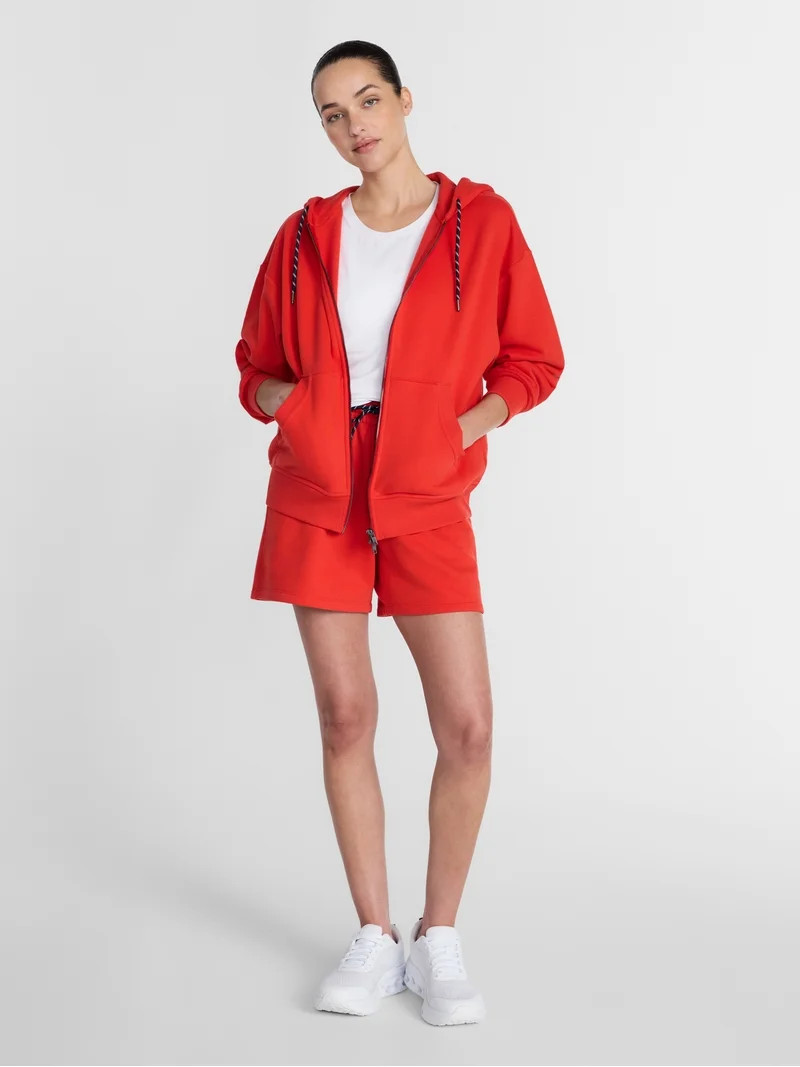 Athletic Works Women's and Women's Plus Full Zip Fleece Hoodie, Sizes XS-4X | Walmart (US)