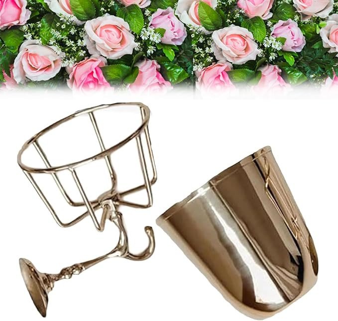 Handcrafted Opal Wall Vessel,Vintage Wall Vase for Brass Flowers,Multi-Function Hanging Organizer... | Amazon (US)