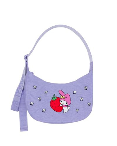 BAGGU Medium Nylon Crescent Bag - Embroidered My Melody Strawberry | Amazon (US)