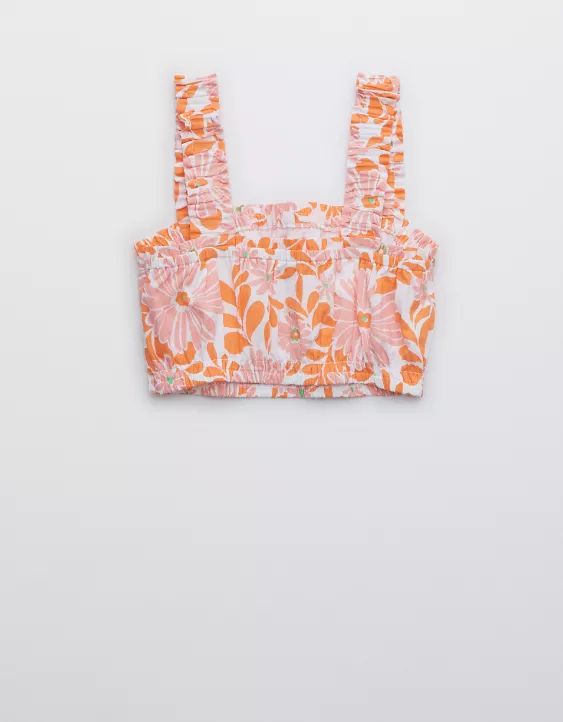 Aerie Woven Cropped Tank Top | American Eagle Outfitters (US & CA)