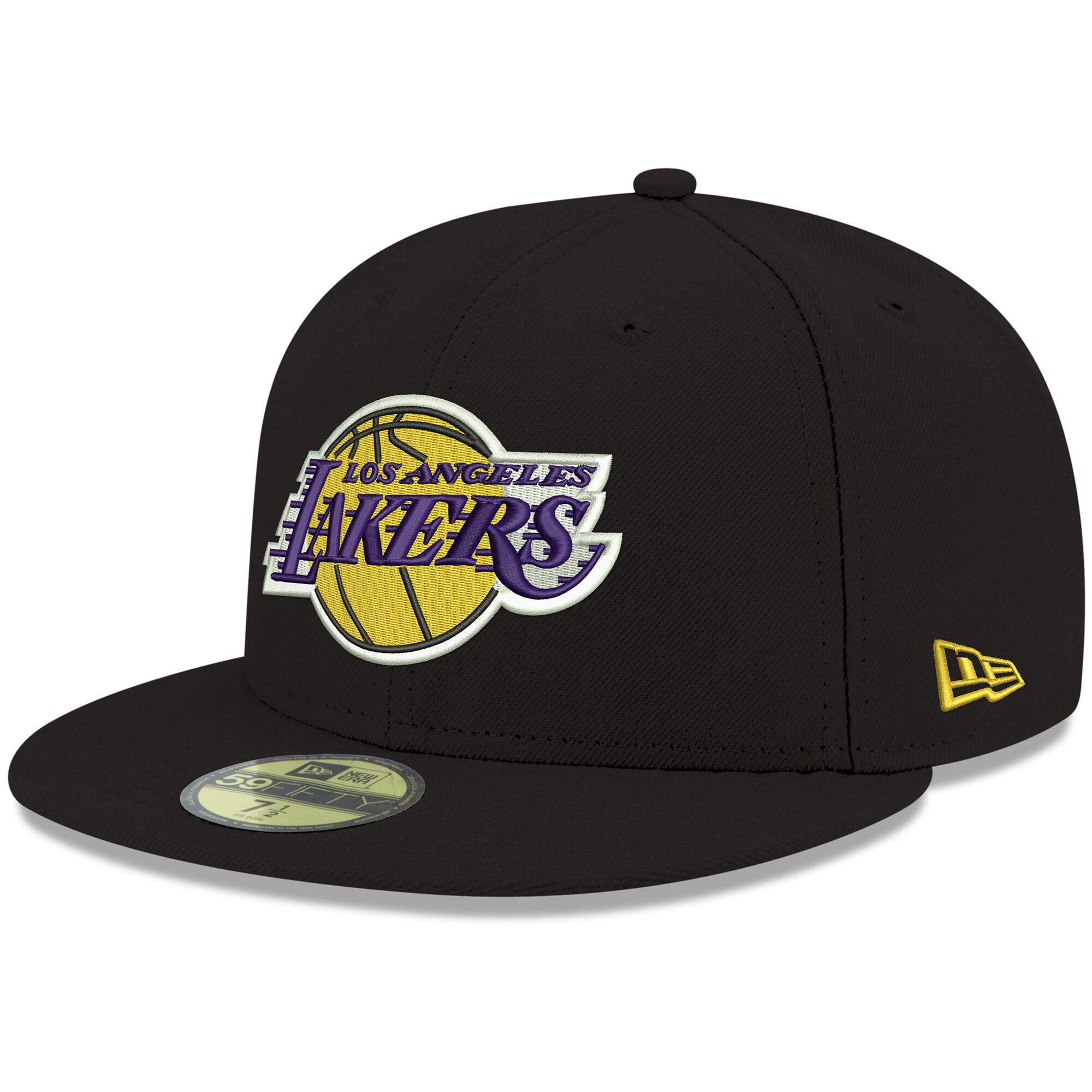 Men's Los Angeles Lakers New Era Black Official Team Color 59FIFTY Fitted Hat | NBA Shop