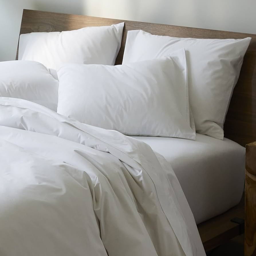 Brooklinen Luxury Sateen Pillowcases - Set of 2, Standard Size in White - 100% Long Staple Cotton... | Amazon (US)