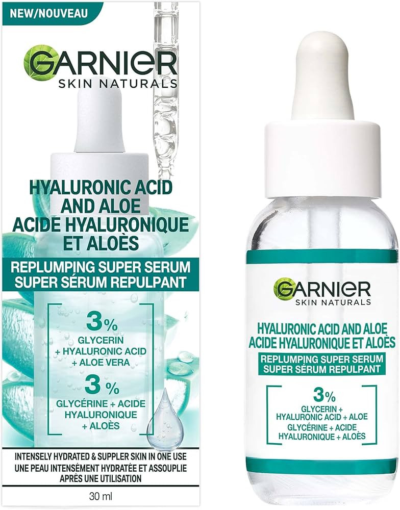 Garnier Aloe Vera Face Serum with Hyaluronic Acid, Replumping and Hydrating, for Normal to Combo ... | Amazon (CA)